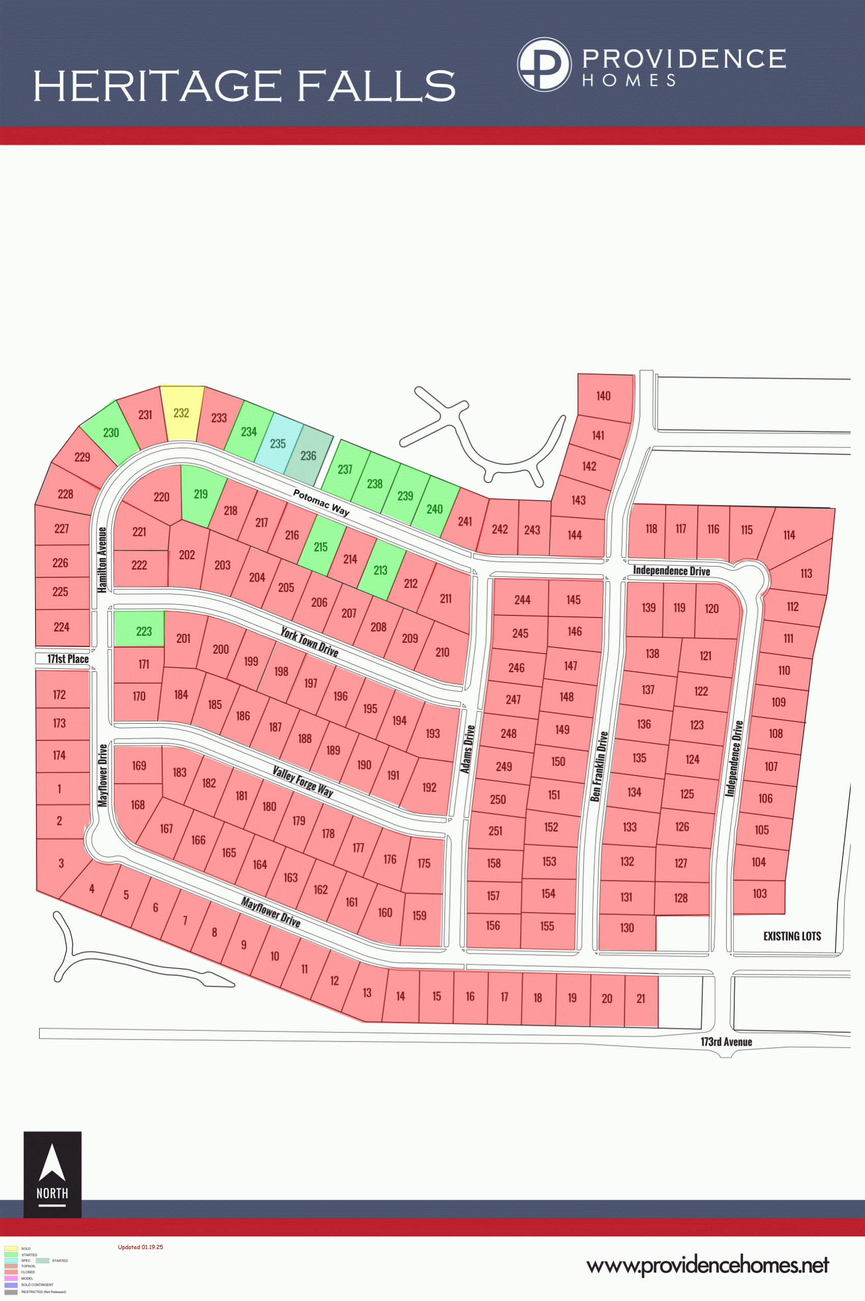 Heritage Falls - Lot Status Map_1